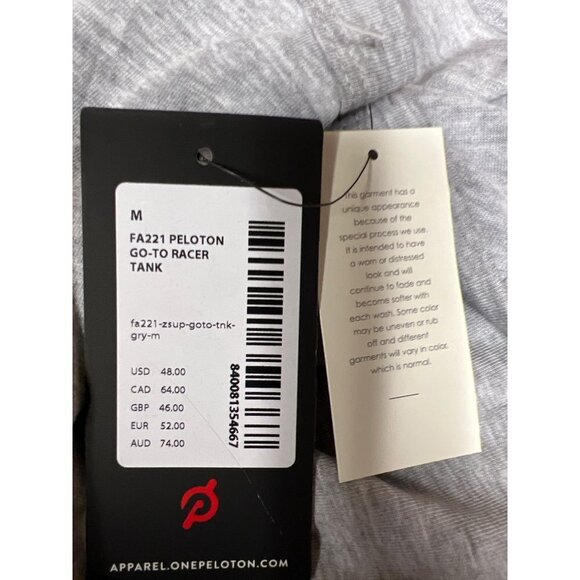 NEW! Peloton Go to Racer Tank Grey Together We Go Far Shirt Women's Medium - Picture 12 of 12